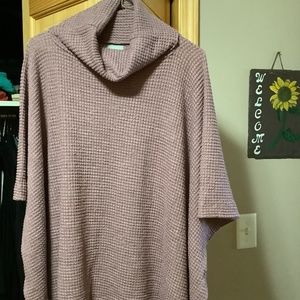 Demdaco Waffle Dusty Rose Poncho